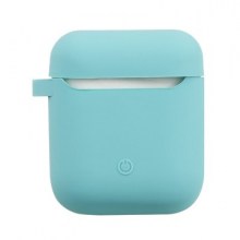 Case for airpods Silicon with buckie lightblue-min